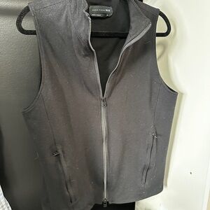 Sarah Pacini Black Zip-Up Vest
